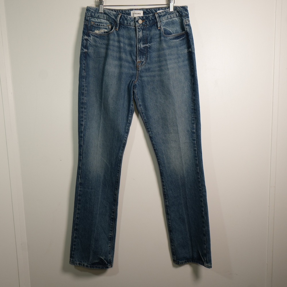 FRAME Le Mini Boot Jeans Womens 30 Blue Creation Mid Rise Bootcut LMB727